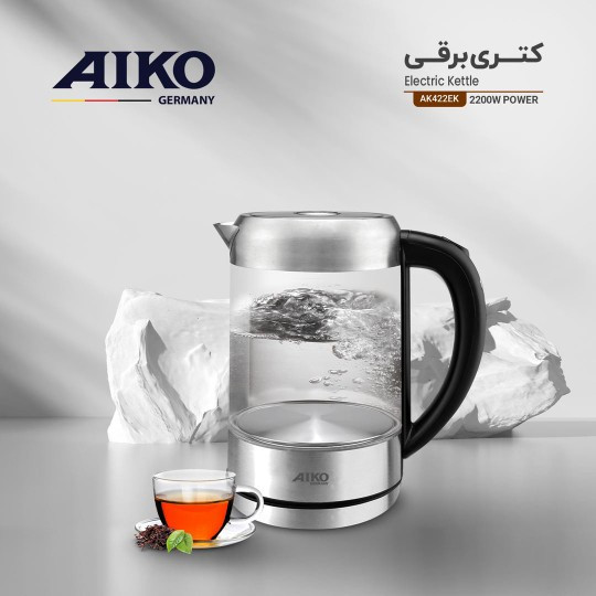 کتری برقی AK422EK شیشه ای