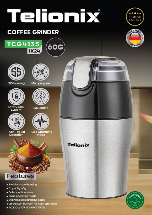 آسیاب قهوه تلیونیکس مدل TCG4135