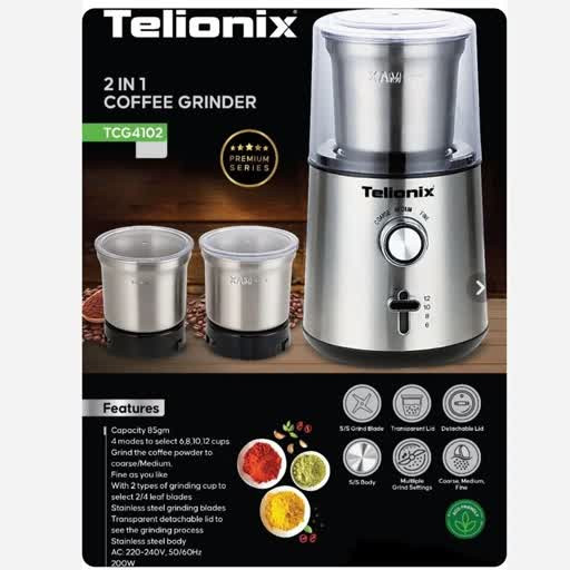 آسیاب قهوه برقی تلیونیکس مدل TCG4102