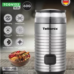 آسیاب قهوه تلیونیکس مدل TCG4132 ظرفیت ۶۰ گرم